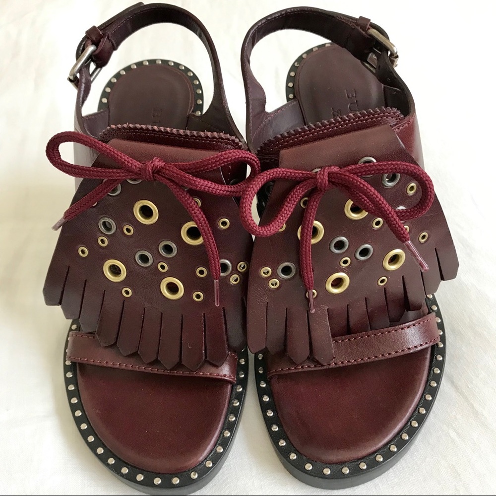 Burberry Burgundy Sandals